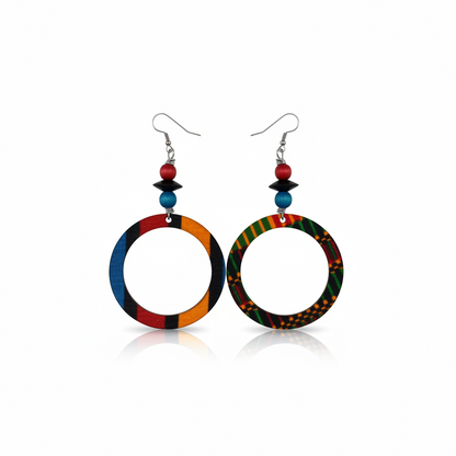 126 - Heritage Circle Ankara Earrings