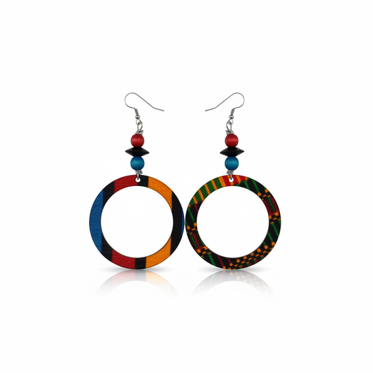 126 - Heritage Circle Ankara Earrings