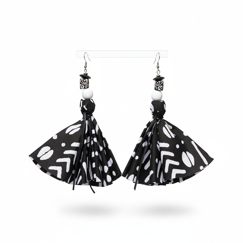 Royal Threads - Kente Skirt Tail Earrings